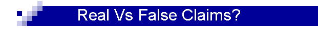 Real Vs False Claims?